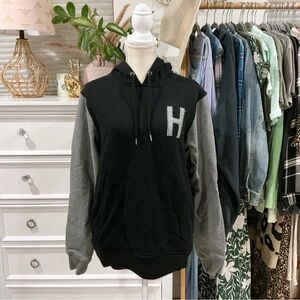 The Hundreds | Black & Gray 1980 H Logo Graphic Hoodie size M
